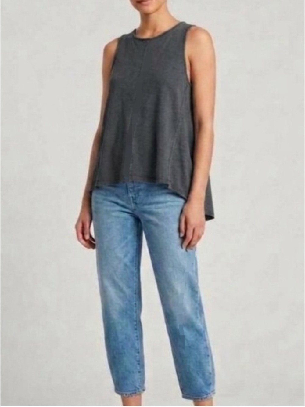 Madewell Forward Seam Swing Tank Top Women's Size Medium Dark Gray